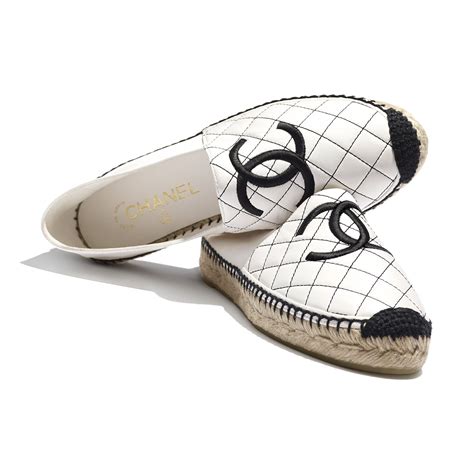 chanel mens espadrilles|Chanel espadrilles black and white.